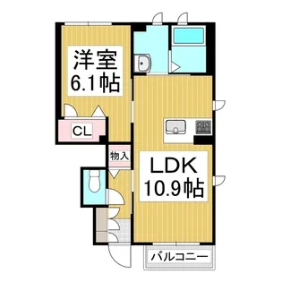 フルール【1階】の間取り