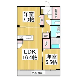 MASTTOWN Astraea【102号室】の間取り