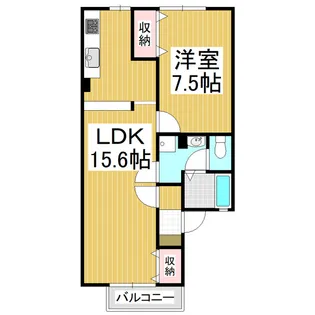 ボンビラス・HOSONO A【2階】の間取り