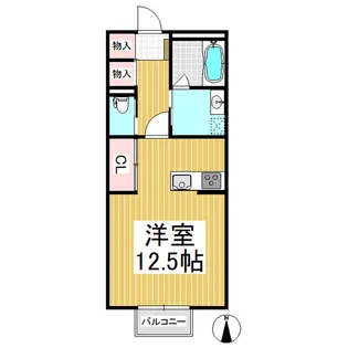 サンレイト中越【102号室】の間取り