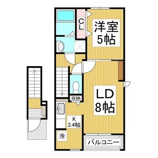 リアン(川中島町原)【2階】の間取り
