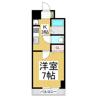 ダイアパレス長野大通りⅠ【319号室】の間取り