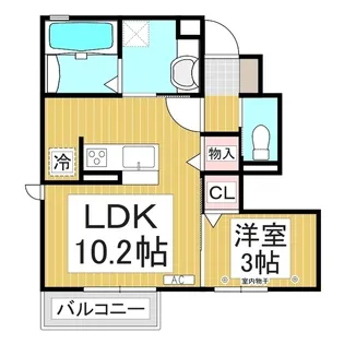 グランディールT D棟【1階】の間取り