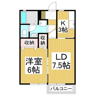 メゾン・あづみの里 B【2階】の間取り