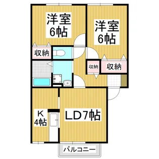 ゾンネ蓮台A【1階】の間取り