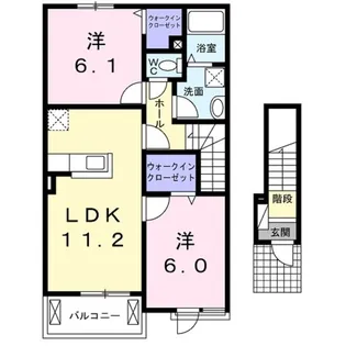 ケイツーレジデンスII【2階】の間取り