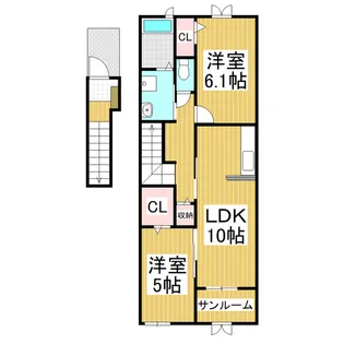 ソラスト佐久平A【201号室】の間取り