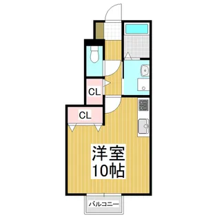 affino常盤【105号室】の間取り