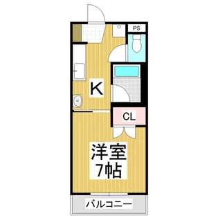パステルローズ【105号室】の間取り