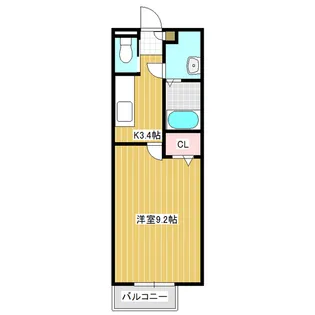 Bell西軽井沢【105号室】の間取り