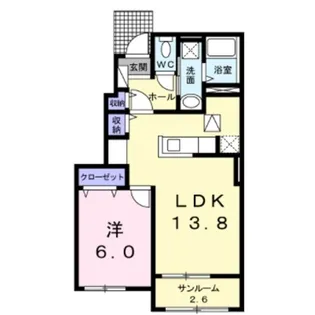 ヴィラ・アイリス B【1階】の間取り