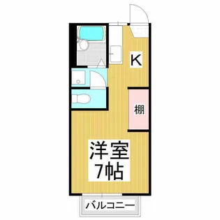 フレグランスランドD棟【202号室】の間取り