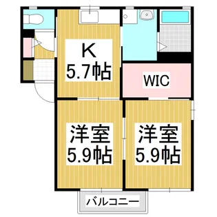 フォーレスももせB棟【202号室】の間取り