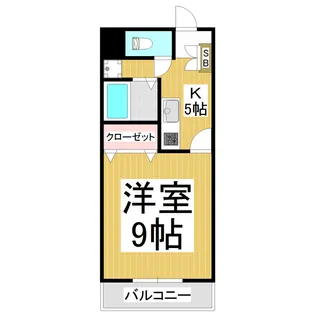 コーポオビナタ【201号室】の間取り