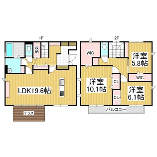 長野県松本市島内【一戸建】の間取り
