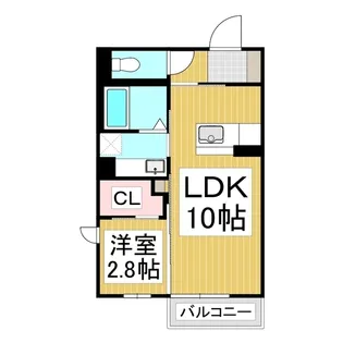 カーサロータス【101号室】の間取り