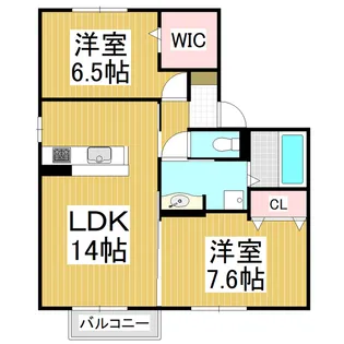 Belle Avenue【103号室】の間取り