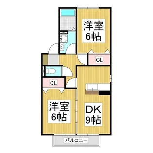 シャルム伊北 A【201号室】の間取り
