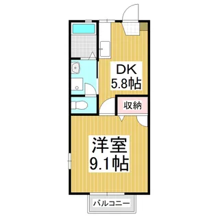 メゾン・ド・ルミエール B棟【2階】の間取り