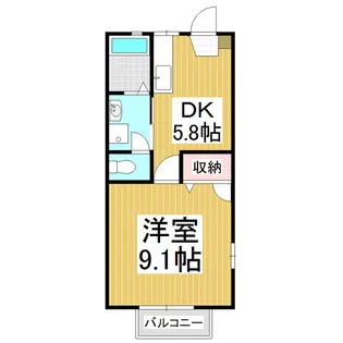 メゾン・ド・ルミエール B棟【101号室】の間取り