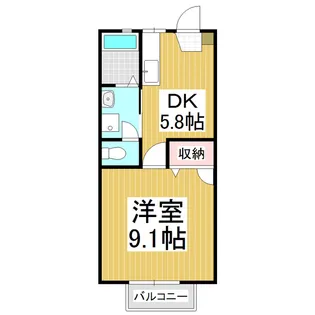 メゾン・ド・ルミエール B棟【2階】の間取り