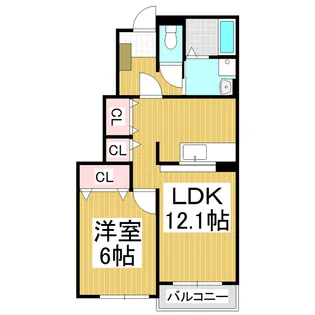 アルカンシエルB棟【1階】の間取り