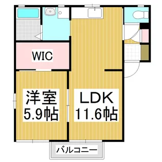 エスポワール古城B【2階】の間取り