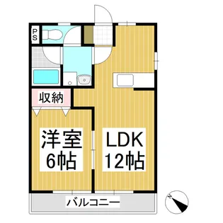 フレール上平【206号室】の間取り