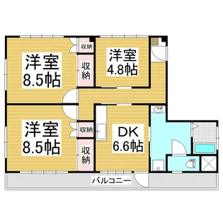 レッドウイングマンション【301号室】の間取り