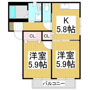 フォレストエバーInn A棟【2階】の間取り