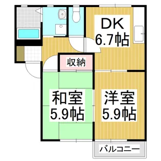 サンマルコ吉澤 A棟【203号室】の間取り