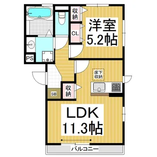 ハイムビアンカ DR【1階】の間取り