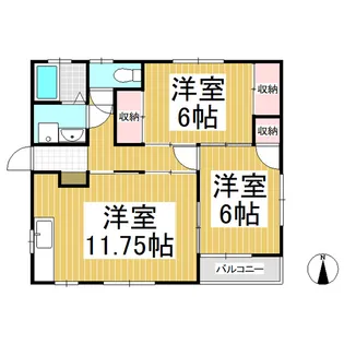 ハイツヨコヤマ A棟【201号室】の間取り