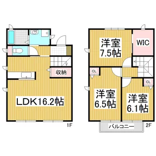 MastTown安曇野A【1階】の間取り