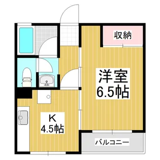 ライフメイト蟻ヶ崎【101号室】の間取り
