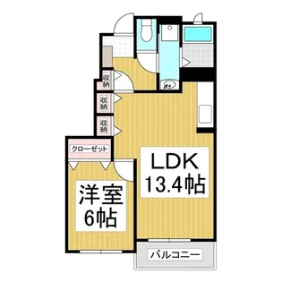 カーサ エフ B【1階】の間取り