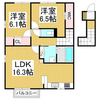 MAISON ALOETTE【202号室】の間取り