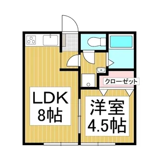 宮坂ハイツ【103号室】の間取り