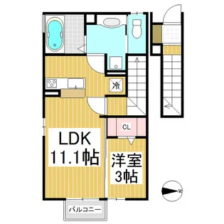 峰坂テラス【205号室】の間取り