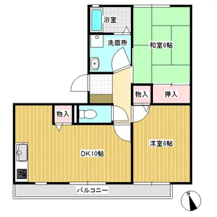 アステールinそめや台A【101号室】の間取り