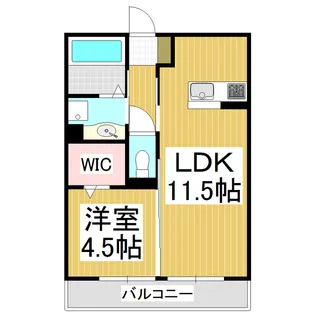 グランノール渚 E棟【203号室】の間取り