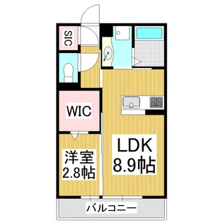 グランノール渚 W棟【103号室】の間取り
