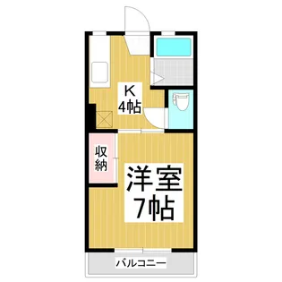 パルデンスひとよ【104号室】の間取り