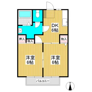 ハイツフォレスト【102号室】の間取り