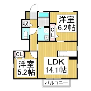プリマハイム【101号室】の間取り