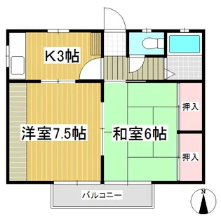 福寿荘1【3号室】の間取り