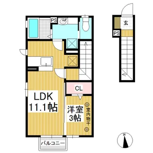 グランクッカ【2階】の間取り