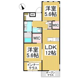 フォレスタK【1階】の間取り