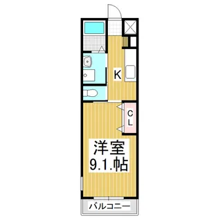 シェルル北澤【1階】の間取り