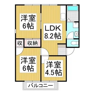 アーバンのぐち A棟【102号室】の間取り